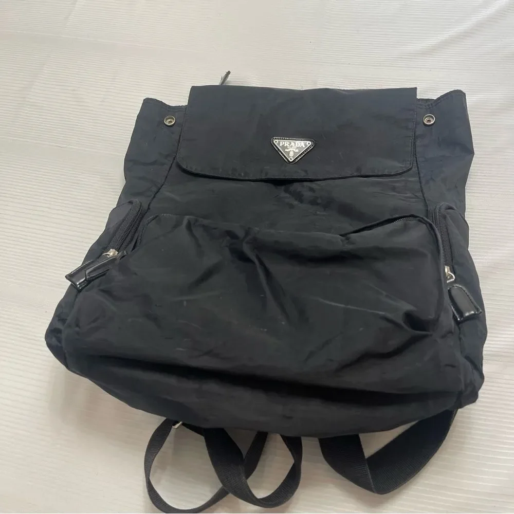Prada Black Nylon VTG Backpack